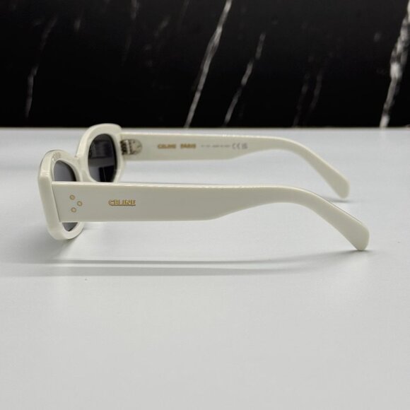 NEW CL40252I 25A CELINE SUNGLASSES WHITE GREY WOMEN EYEWEAR CELINE - Picture 8 of 13
